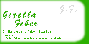 gizella feber business card